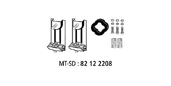 Mounting Kit, exhaust system 82 12 2208
