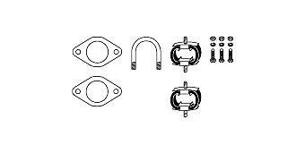 Mounting Kit, exhaust system 82 42 4166