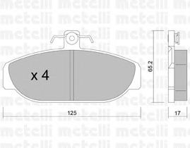 Комплект тормозных колодок, дисковый тормоз 22-0183-0