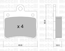 Комплект тормозных колодок, дисковый тормоз 22-0255-0