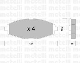 Комплект тормозных колодок, дисковый тормоз 22-0293-0