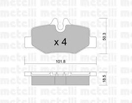 Комплект тормозных колодок, дисковый тормоз 22-0576-0