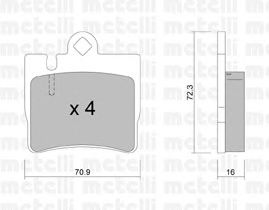 Комплект тормозных колодок, дисковый тормоз 22-0597-0
