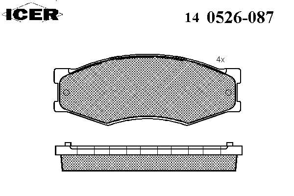 Комплект тормозных колодок, дисковый тормоз 140526-087
