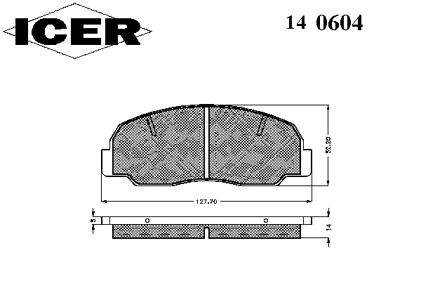 Комплект тормозных колодок, дисковый тормоз 140604