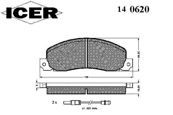 Комплект тормозных колодок, дисковый тормоз 140620