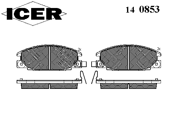 Комплект тормозных колодок, дисковый тормоз 140853