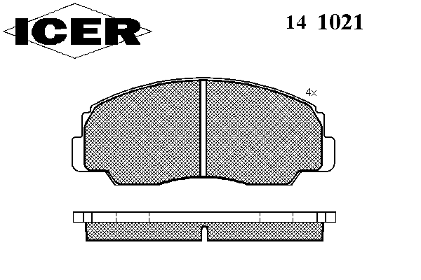 Комплект тормозных колодок, дисковый тормоз 141021