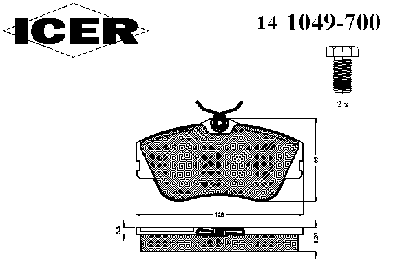 Комплект тормозных колодок, дисковый тормоз 141049-700