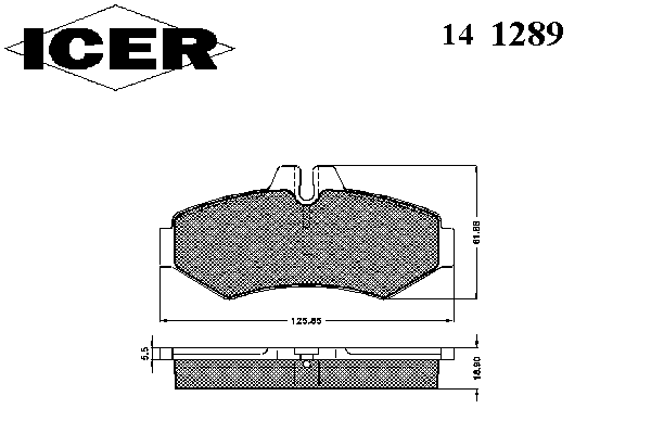 Комплект тормозных колодок, дисковый тормоз 141289