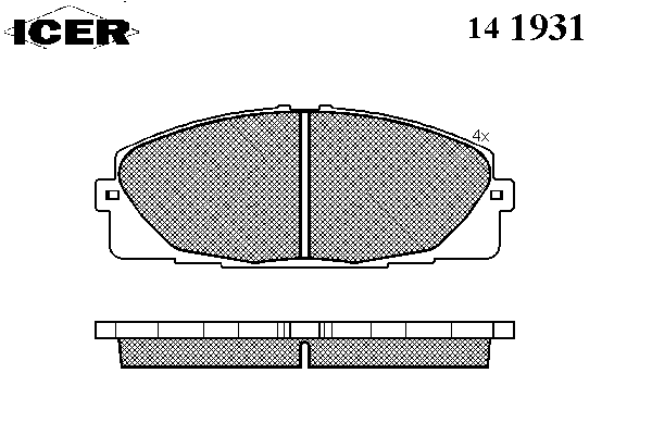 Комплект тормозных колодок, дисковый тормоз 141931