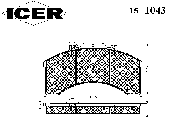 Комплект тормозных колодок, дисковый тормоз 151043