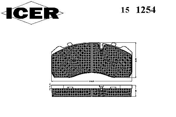 Kit de plaquettes de frein, frein à disque 151254