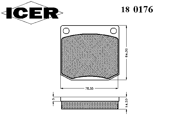 Комплект тормозных колодок, дисковый тормоз 180176