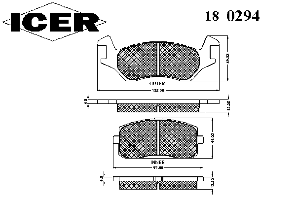 Kit de plaquettes de frein, frein à disque 180294