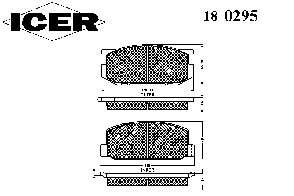 Kit de plaquettes de frein, frein à disque 180295