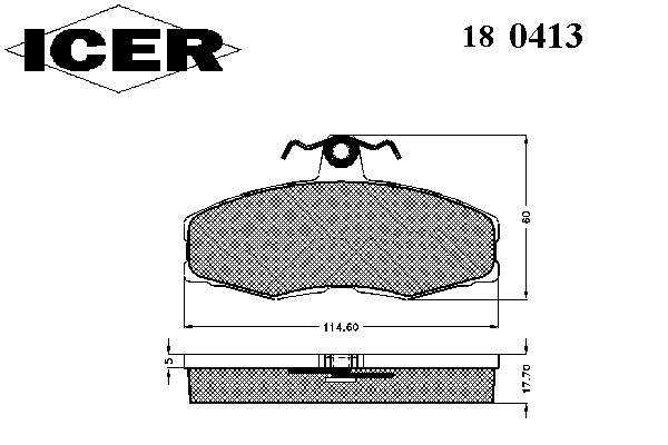 Комплект тормозных колодок, дисковый тормоз 180413