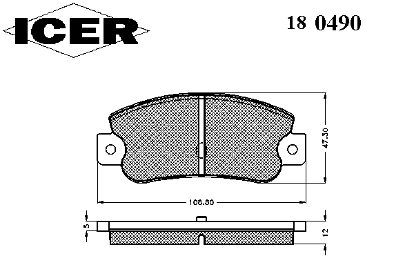 Комплект тормозных колодок, дисковый тормоз 180490