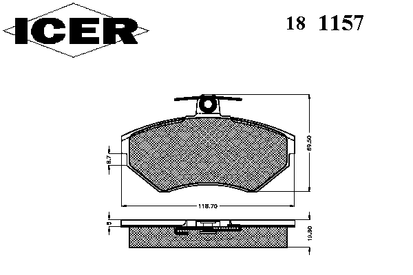 Kit de plaquettes de frein, frein à disque 181157