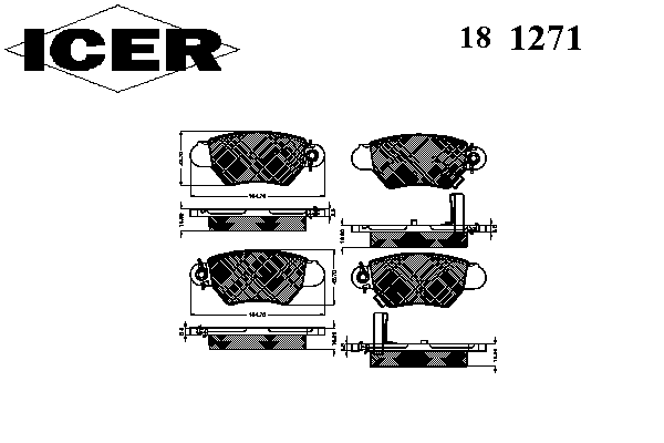 Комплект тормозных колодок, дисковый тормоз 181271