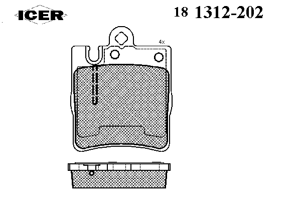 Kit de plaquettes de frein, frein à disque 181312-202
