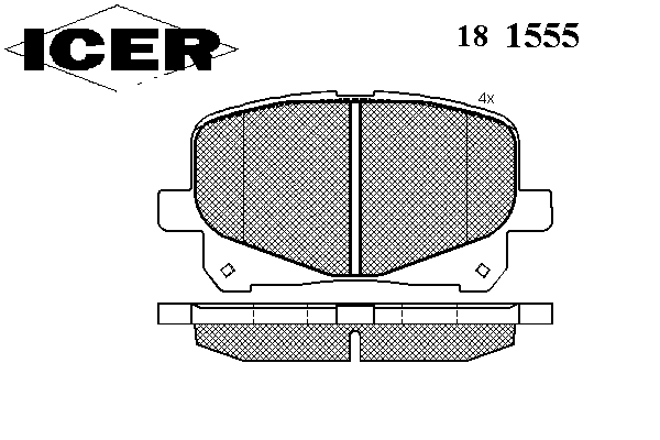 Комплект тормозных колодок, дисковый тормоз 181555