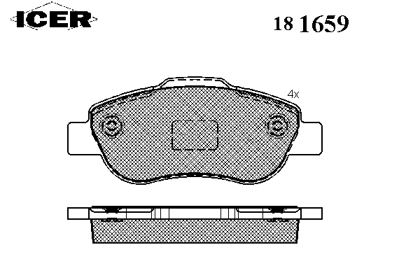Комплект тормозных колодок, дисковый тормоз 181659