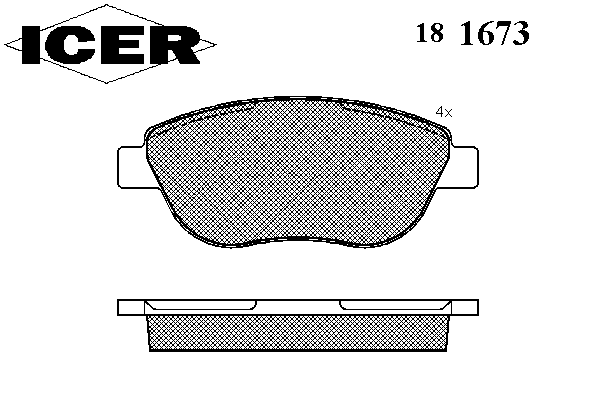 Комплект тормозных колодок, дисковый тормоз 181673