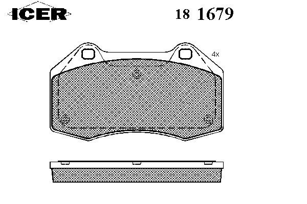 Комплект тормозных колодок, дисковый тормоз 181679