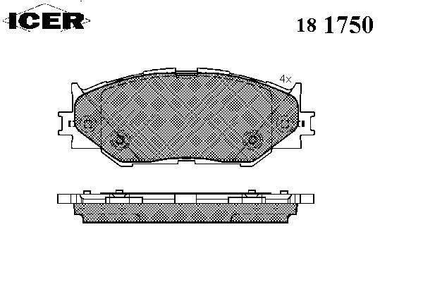 Комплект тормозных колодок, дисковый тормоз 181750