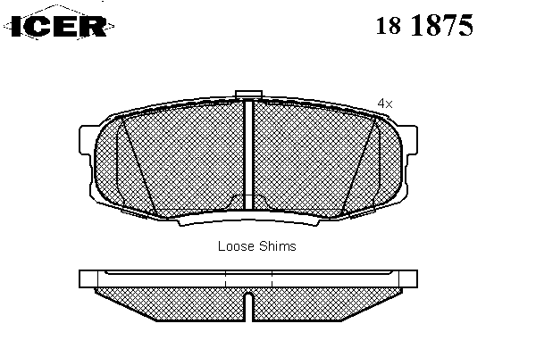 Комплект тормозных колодок, дисковый тормоз 181875