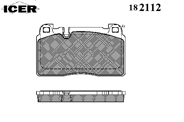 Kit de plaquettes de frein, frein à disque 182112