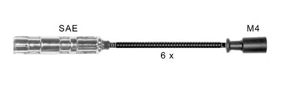 Комплект проводов зажигания ZK487