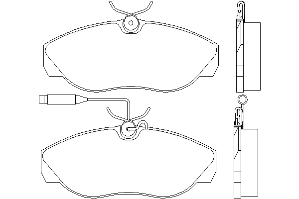 Комплект тормозных колодок, дисковый тормоз CVP067