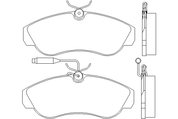 Комплект тормозных колодок, дисковый тормоз CVP068