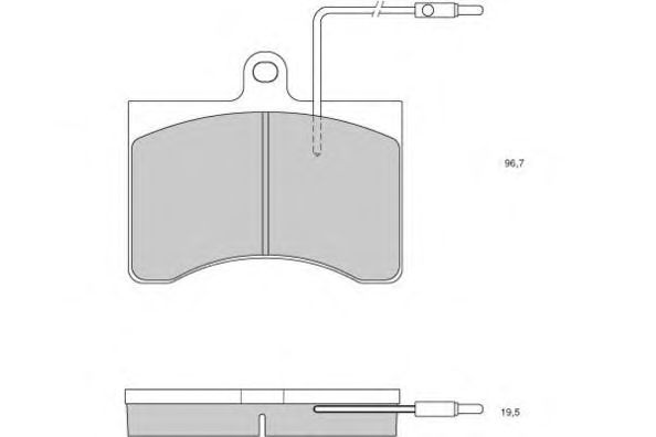 Комплект тормозных колодок, дисковый тормоз 12-0094
