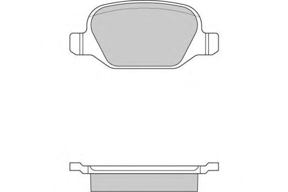 Комплект тормозных колодок, дисковый тормоз 12-0890