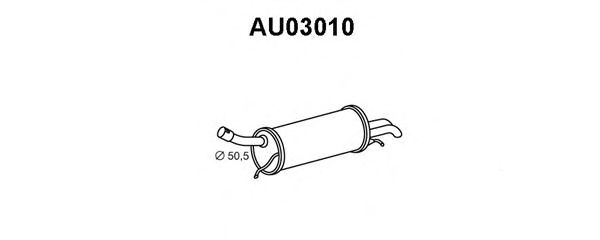 Глушитель выхлопных газов конечный AU03010
