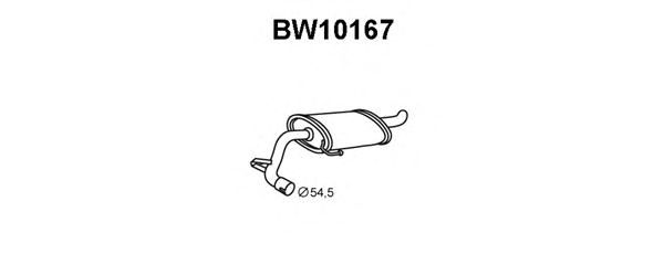Глушитель выхлопных газов конечный BW10167