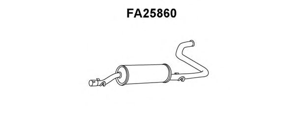 Глушитель выхлопных газов конечный FA25860