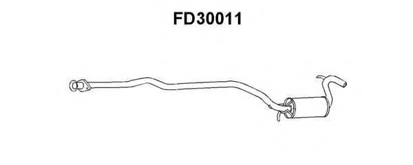 Средний глушитель выхлопных газов FD30011