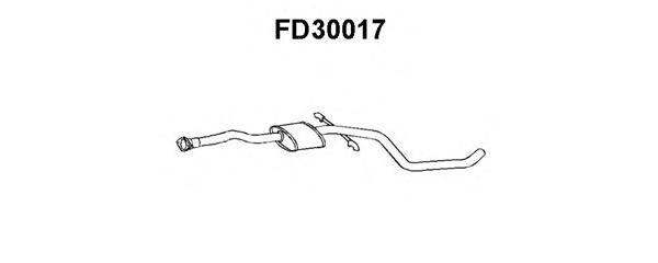 Средний глушитель выхлопных газов FD30017