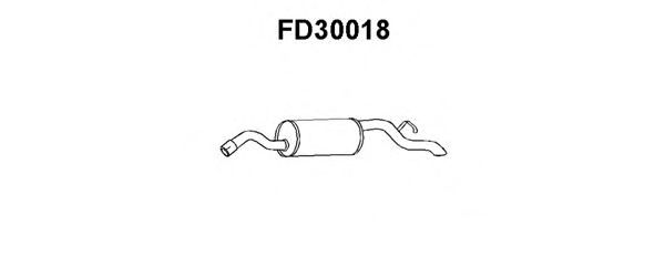 Глушитель выхлопных газов конечный FD30018
