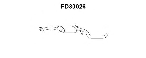 Средний глушитель выхлопных газов FD30026