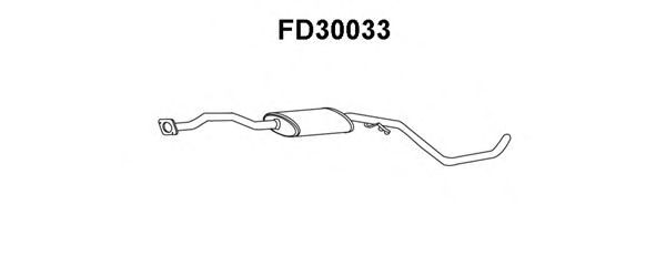 Средний глушитель выхлопных газов FD30033