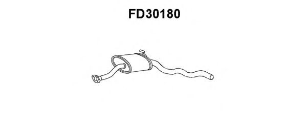 Silenciador posterior FD30180