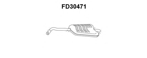 Глушитель выхлопных газов конечный FD30471