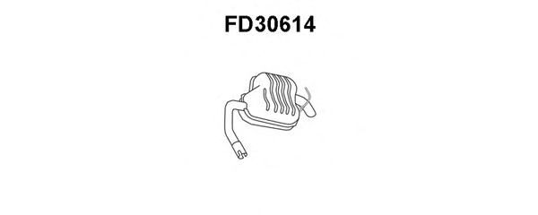 Глушитель выхлопных газов конечный FD30614