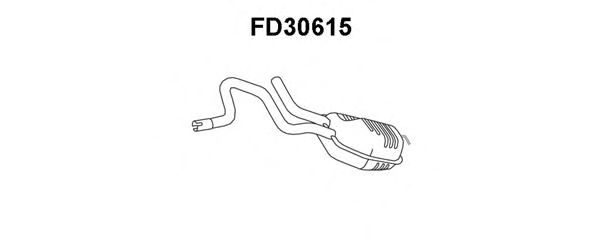 Средний глушитель выхлопных газов FD30615