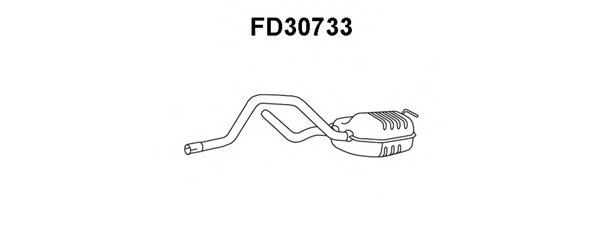 Средний глушитель выхлопных газов FD30733